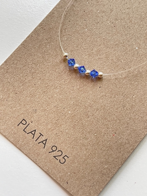 collar tanza y cristal