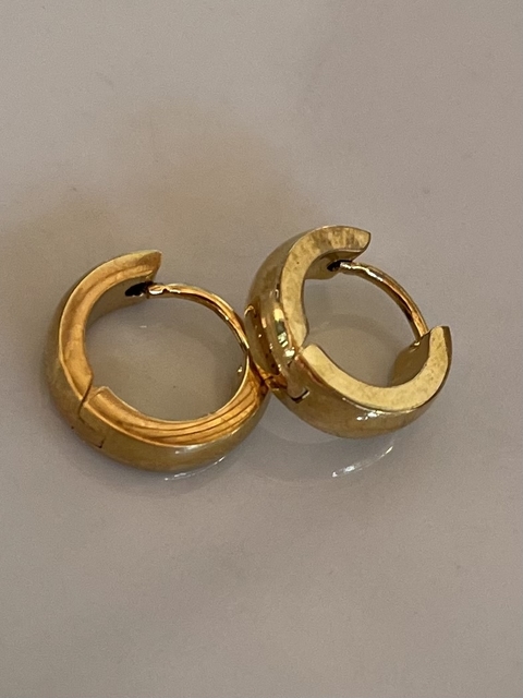 Argollita acero dorado