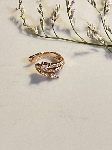 Aro plata rose tipo cuff