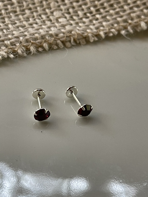 Abridor plata y cristal bordo