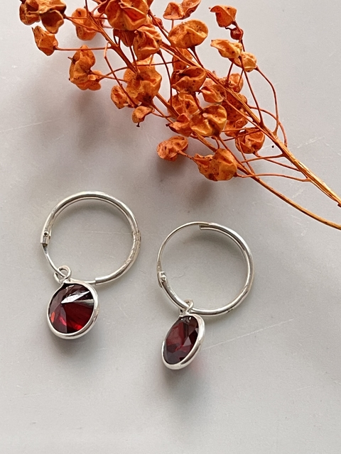 Argolla con dije cristal borravino - comprar online