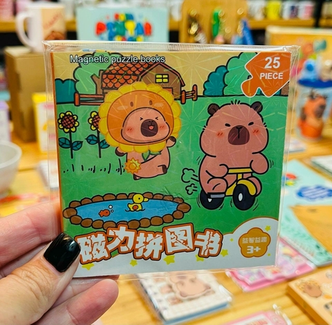 Puzzle imantado 25 piezas capybara