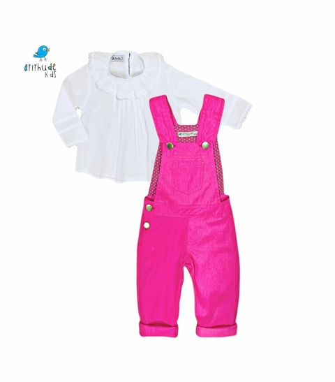 Jardineira Calça Pink - Sarja