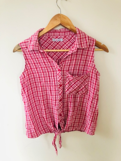 Camisa Xadrez de Amarrar Infantil Miss Young by Riachuelo 16