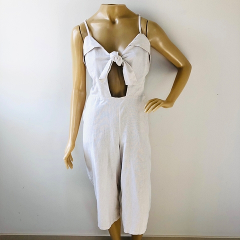 Macacão Alcinha Pantacourt em Linho Nózinho G