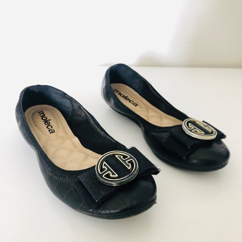 Sapatilha Feminina Preta Fivela Moleca 35