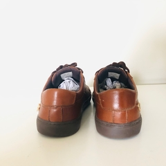 Tênis Couro Cavalera Feminino Cano Baixo - Marrom 37 - Brechó Bete Balanço