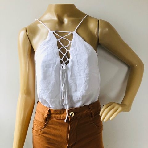 Regata Branca Alcinha Farm P