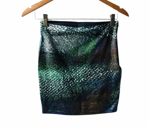 Minissaia Azul Estampa Escama de Peixe Sereia Trimix P