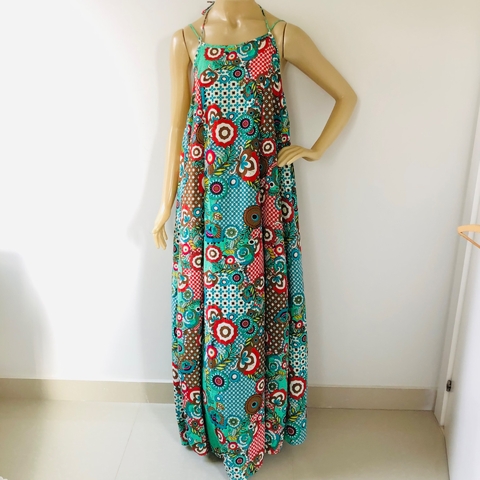Vestido Longo Estampado Khelf M