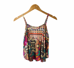 Imagem do Blusa Cropped Alcinha Estampado P Novo