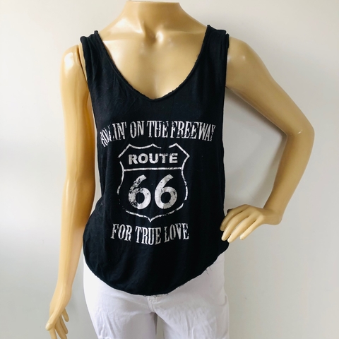 Regata Cavada Feminina Preta Route 66 Olivia Palito P