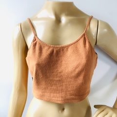 Blusa Cropped Alcinha Caramelo Riachuelo G