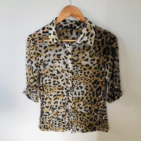 Camisa Transparência Cortelle Animal Print Renner M