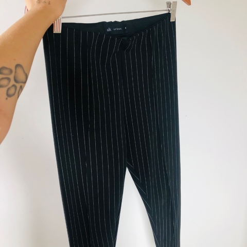 Calça Risca de Giz Cintura Média com Elastano Ak Urban Riachuelo M