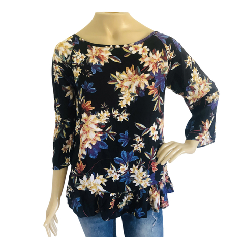 Blusa Bata Manga Longa Floral P