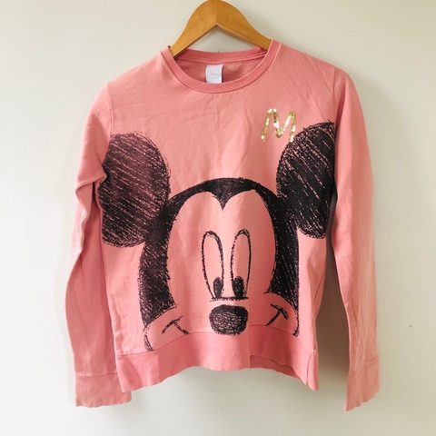 Casaco Blusa de Moletom Feminina Rosa com Estampa da Minnie Disney by Cativa M