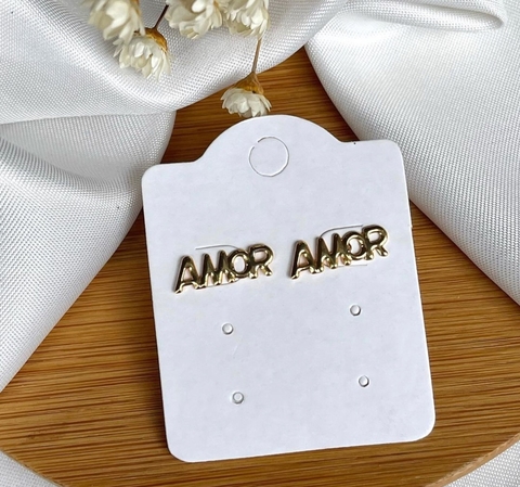 Par de Brinco Amor Dourado