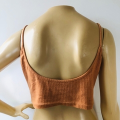 Blusa Cropped Alcinha Caramelo Riachuelo G - comprar online