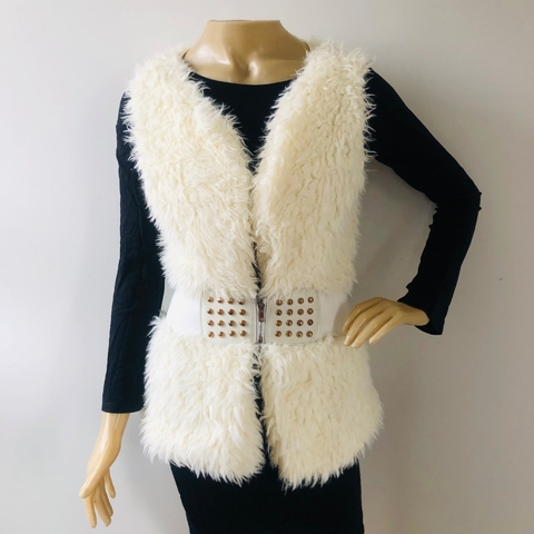 Maxi Colete Pelúcia Off White