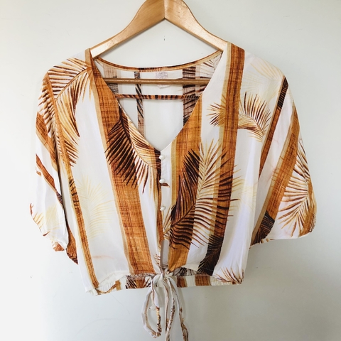 Blusa Cropped Amarração M Nova
