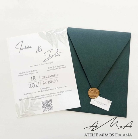 Convite Isabela & Davi - Mínimo 50 und