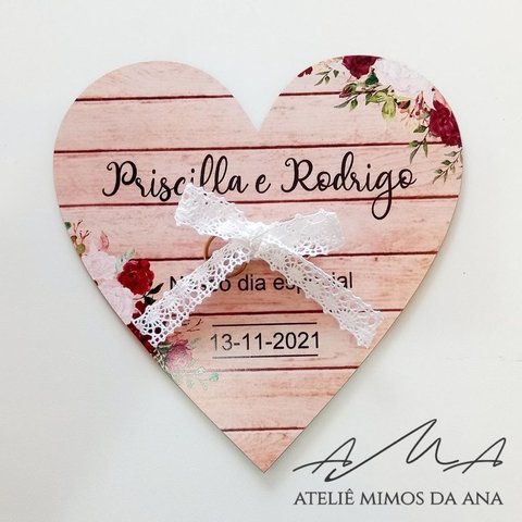 Porta Alianças Coração