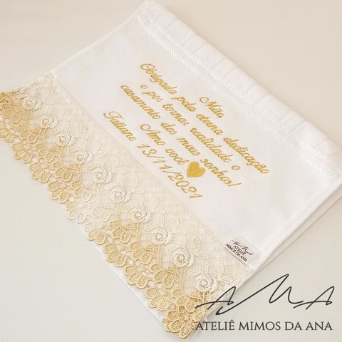 Toalha de Mão Bordada "Mãe"