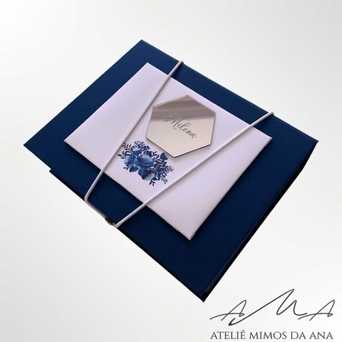 Caixa Edirlene & Renan - 15x20x5 - Azul Porto Seguro