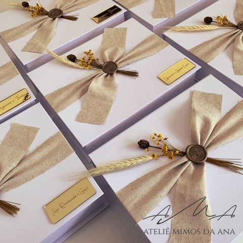 Caixa Rayanne & Mateus - 20 x 25 x 5 - Branca