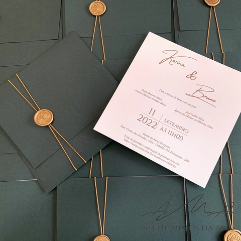 Convite Karina & Bruno - Mínimo 50 und