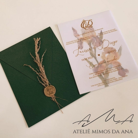 Convite Larissa & Diego - Mínimo 50 und