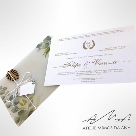 Convite Filipe & Vanessa - Mínimo 50 und