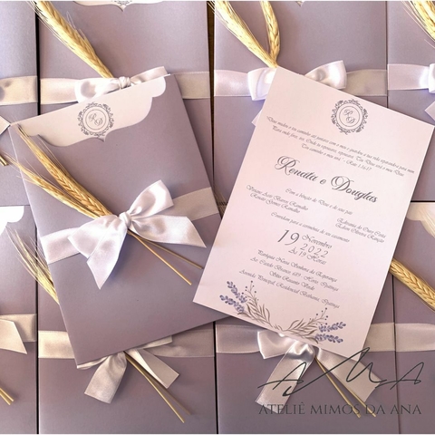Convite Renata & Douglas - Mínimo 50 und