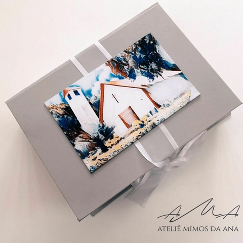 Caixa Jordana & Caio - 15 x 20 x 5 - Cinza Milano