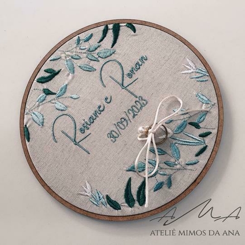 Porta Alianças Bastidor Rosiane e Renan