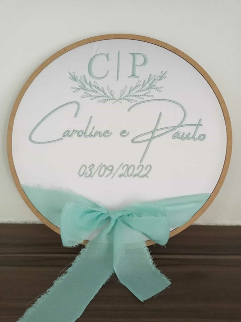 Porta Alianças Bastidor Caroline e Paulo