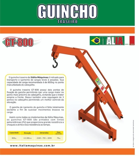 Guincho Traseiro modelo GT-800