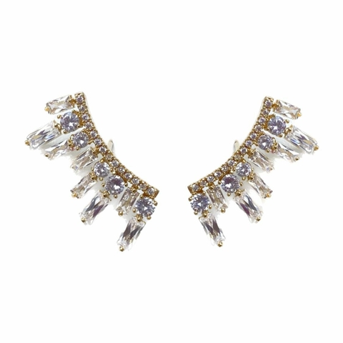 BRINCO EAR CUFF BAGUETADO CRISTAL