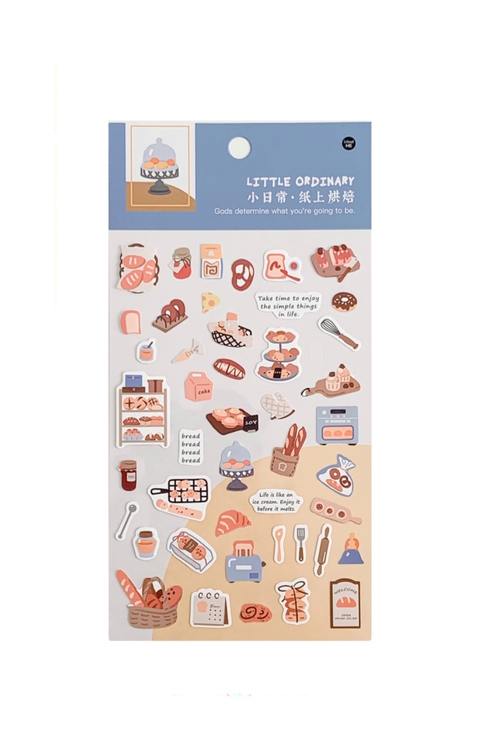 Cartela de adesivos - Breakfast