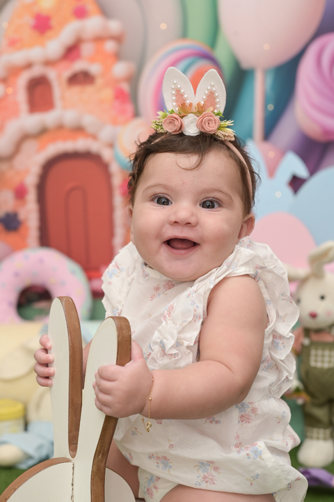 faixinha para baby “coelinha” nude