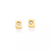 Brinco Rommanel quadrado folheado a ouro com zircônia - 526986 - comprar online
