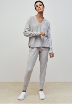 Blusa 100% algodão Anselmi sem costura gola V | 129678 na internet