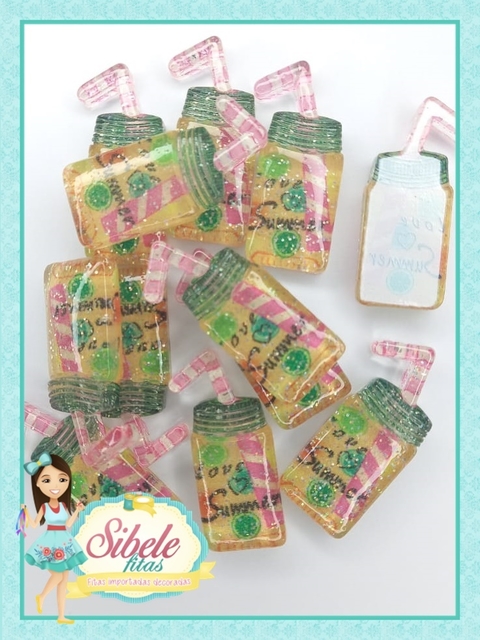 Aplique Acrílico 3D Suco Summer - Unidade