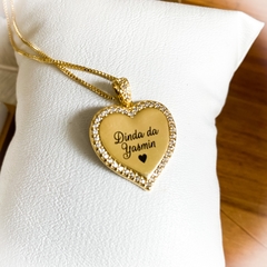 Colar Coração com zircônias Personalizado - comprar online