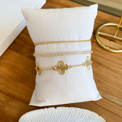 Pulseira zirconias ajustável - Lamore