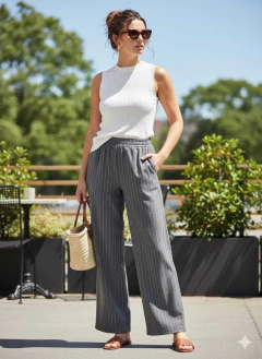 Palazzo de lino con rayas finitas. en internet