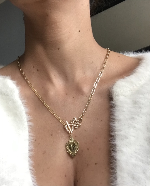 Collar corazón infinito