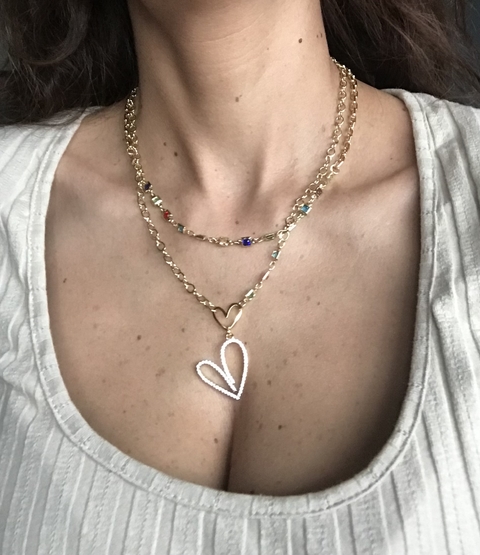 Collar corazón alegre