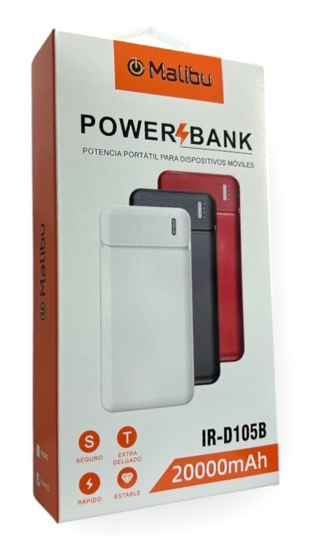 Cargador portátil powerbank 20000mAh Malibu IRD105B